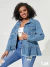 Chaqueta de jean corte peplum desflecada ELIMA CH209