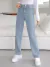 Jeans de pierna recta tiro alto ELIMA K308 elastizado