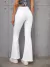 Pantalón K94 ELIMA tiro alto elastizado bota campana ruedo desflecado - comprar online