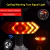 Imagen de Luz Trasera Bicicleta Con Baliza Giiro para Casco Regargable Led