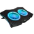 Base Nisuta Para Notebook Potente 2 Cooler Led Usb 17 Soporte