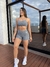 Micro Short com Regulagem - cinza mescla
