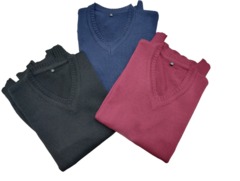 Sweter liso cuelo en V