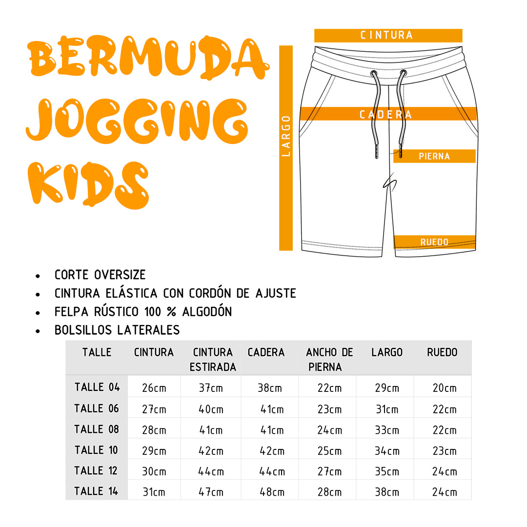 GUIA DE TALLES BERMUDAS JOGGING