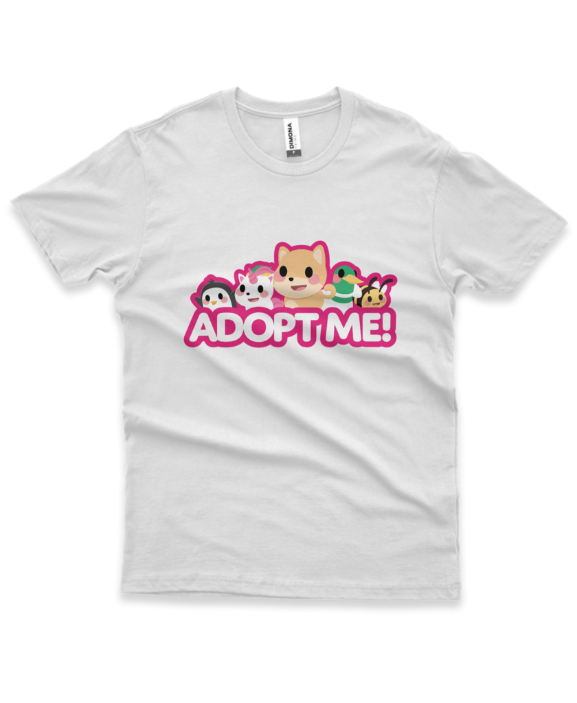 Camiseta Infantil Roblox Turma - Logo Rosa