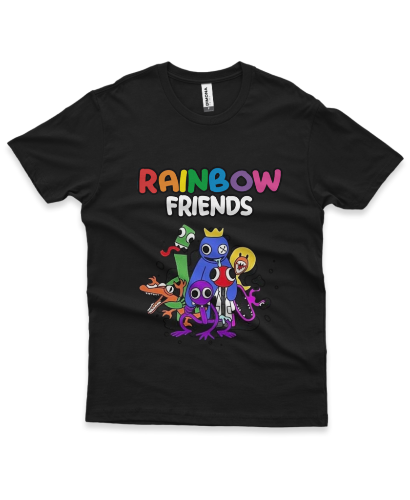 Camisa Rainbow Friends Red Desenho Jogo Game Preta