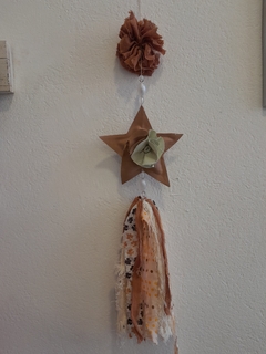 Colgante Estrella verde y marrón