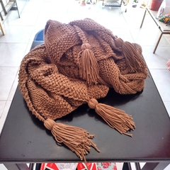Pie de Cama - Chocolate con trenzas - comprar online