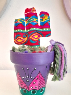 Maceta Cactus violeta