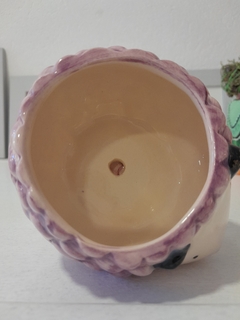 Maceta Cerámica Puercoespín Violeta - comprar online