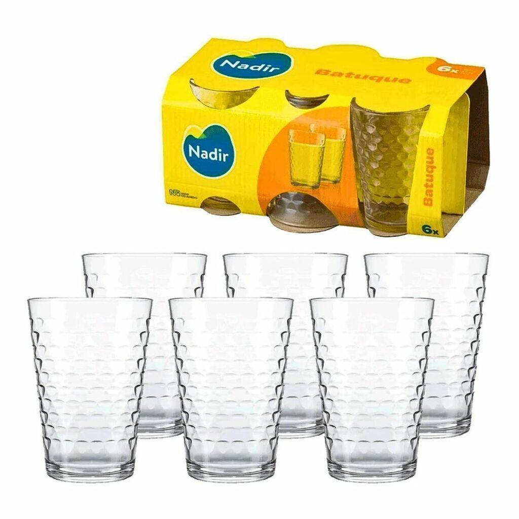 Jogo de Copos de Vidro 265ml 6 Peças Nadir Maracatu - Avanci Brasil