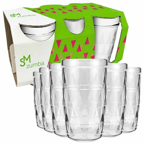 Jogo de Copos 265ml 6 Peças Batuque Nadir Nadir Utilidades Domésticas  Tropical Multiloja