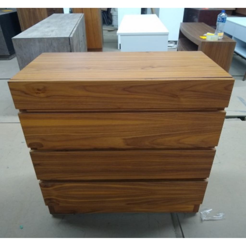 Cajonera Vanity 4 Cajones Nogal MDF CHAPADO EN NOGAL NATURAL Medidas