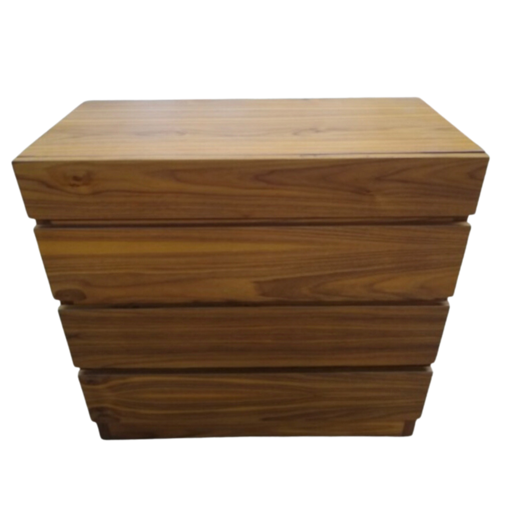 Cajonera Vanity 4 Cajones Nogal MDF CHAPADO EN NOGAL NATURAL Medidas