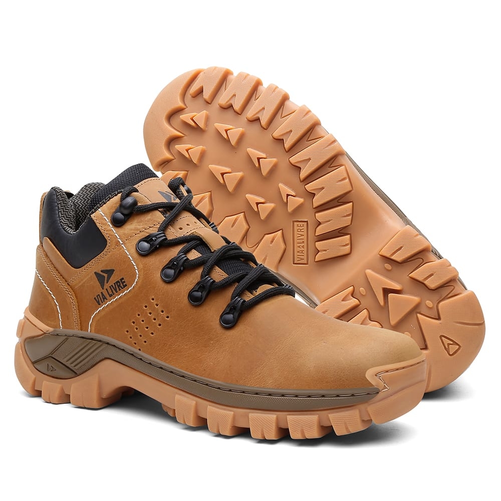 Bota Masculina Caterpillar em Couro Marrom, Adventure Shoes