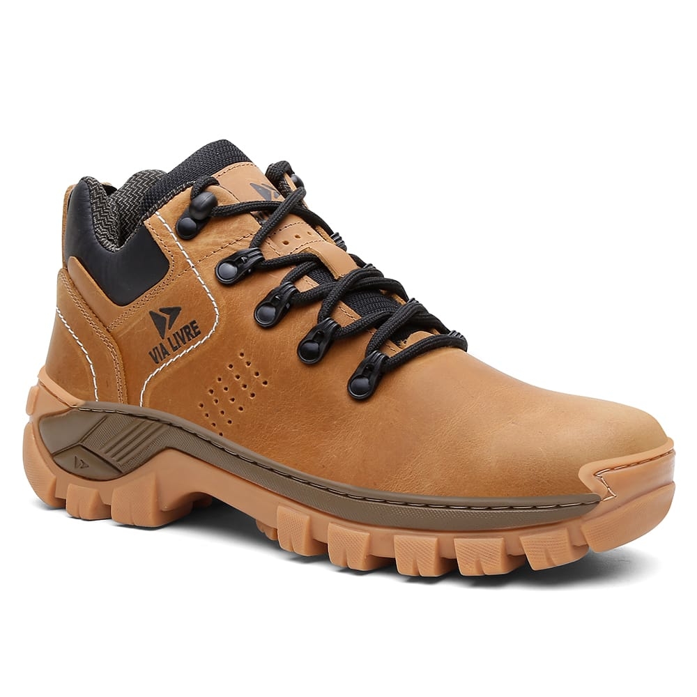 Bota Masculina Caterpillar Em Couro Legitimo Lançamento