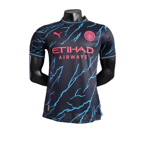 Camisa Manchester City III 23/24 Puma Jogador Masculina - Azul Escura