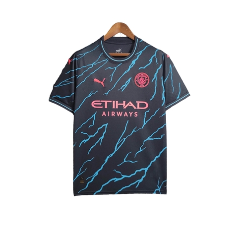 Camisa Manchester City III 23/24 Puma Jogador Masculina - Azul Escura