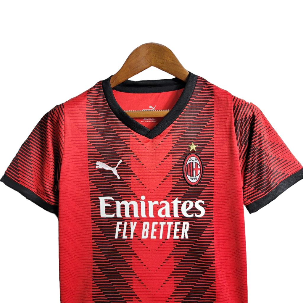 Camisa AC Milan Home 22/23 Puma Masculina - Vermelha e Preta