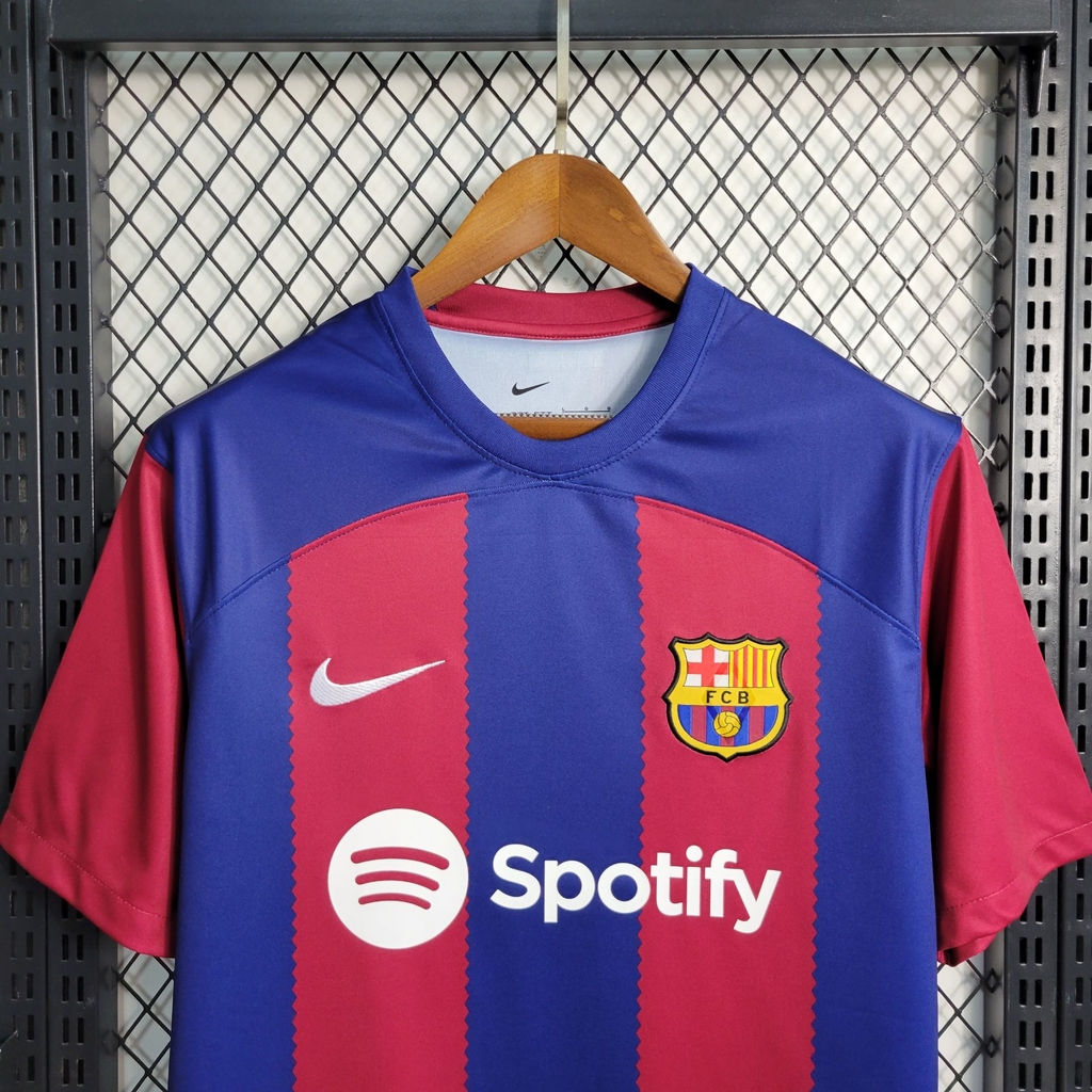 Camisa Barcelona 14/15 I Home Retro Vermelha e Azul Nike