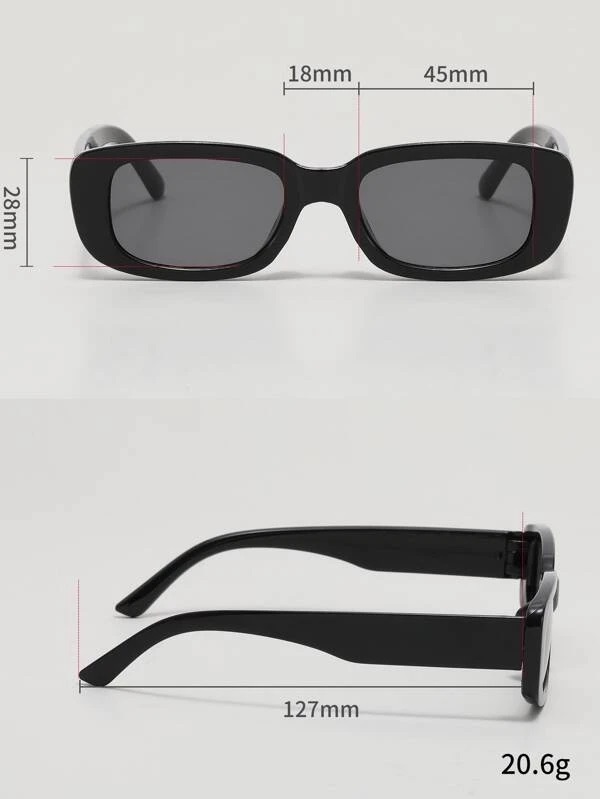 Óculos de Sol retangular Swag Vintage StreetWear Masculino Feminino