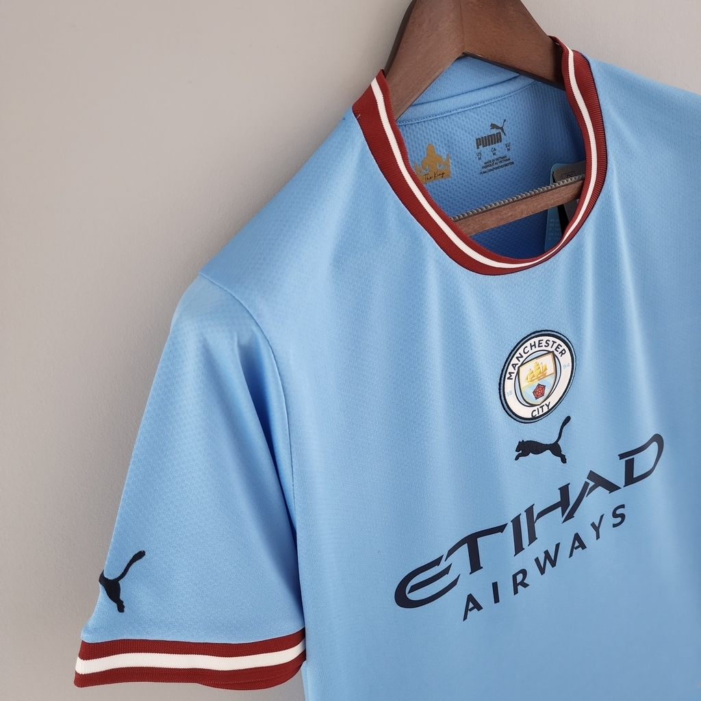 Camisa Manchester City Home 21/22 Jogador Masculina - Frete Grátis