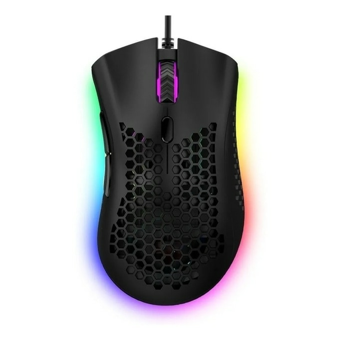 Mouse Gamer Colmeia Usb Ultraleve Led Rgb Macro 7200 Dpi