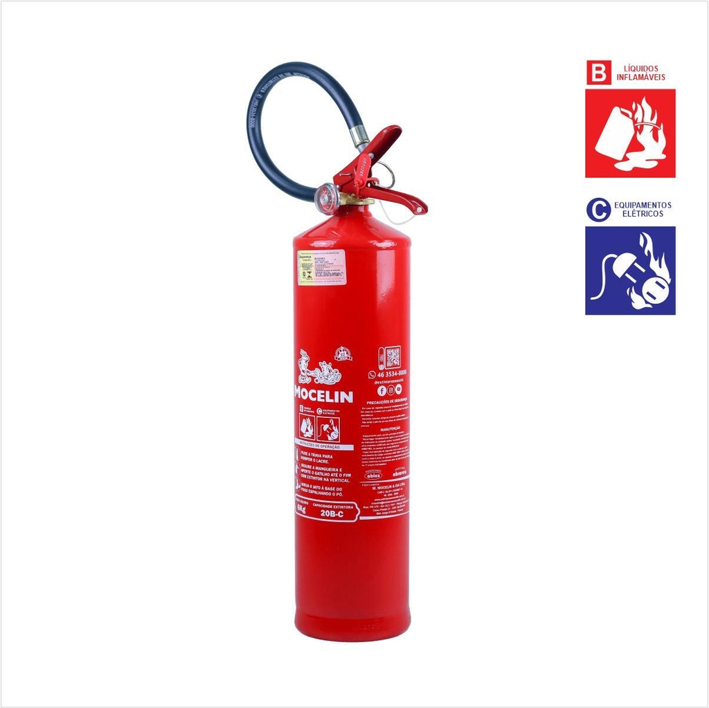 Extintor Industrial PQS 6kg BC - Mocelin - Precautec