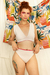 Calcinha Elza Vermelho e Off White on internet