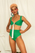 Calcinha Gabriela Verde e Off White - comprar online