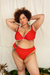 Calcinha Gabriela Vermelho e Off White