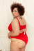 Calcinha Gabriela Vermelho e Off White - comprar online