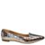 Sapatilha Feminina Bico Fino Croco Prata Lara Sapatilhas
