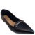 Sapatilha Feminina Bico Fino Preta Fivela Prata Lara Sapatilhas - comprar online