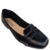 Sapatilha Feminina Mocassim Bico Quadrado Croco Preto Lara Sapatilhas - comprar online