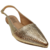 Sapatilha Feminina Slingback Bico Fino Ouro Palha Lara Sapatilhas - comprar online