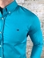 Camisa Manga Longa Tommy Azul Turquesa - 40243 - comprar online