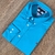 Camisa Manga Longa Tommy Azul Turquesa - 40243 na internet