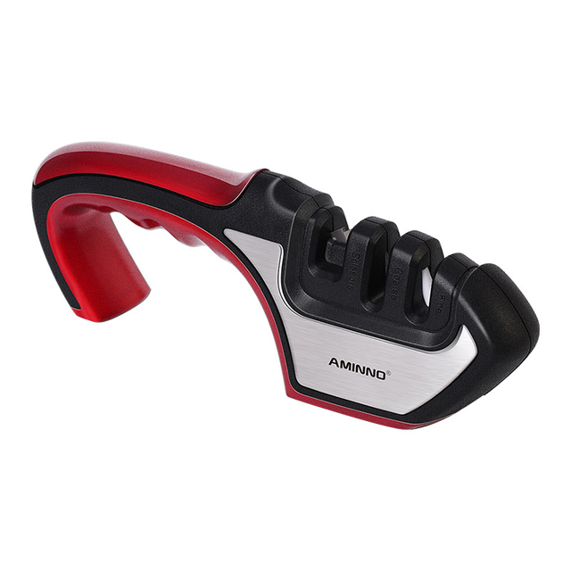 afiador preto e vermelho