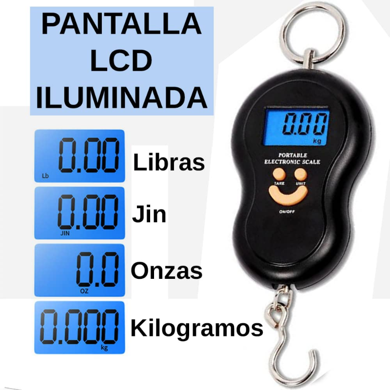 Balanza Digital Portátil De Mano Para Viaje Pesca 50kg