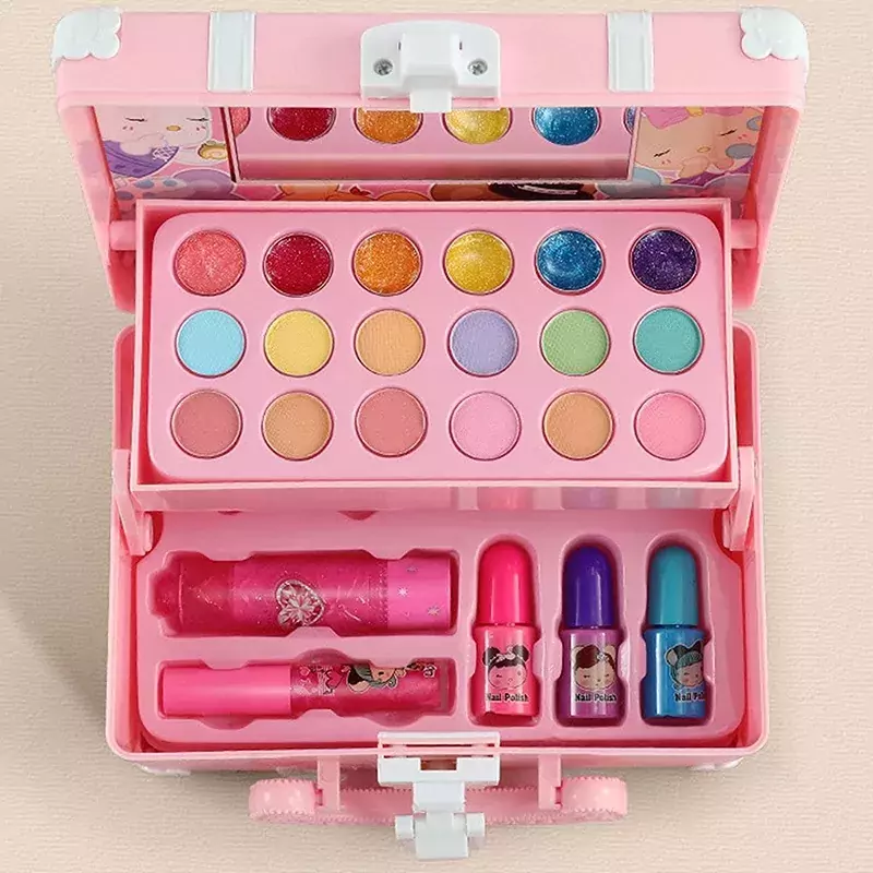 Meninas jogar maquiagem princesa brinquedos kit de maquiagem para