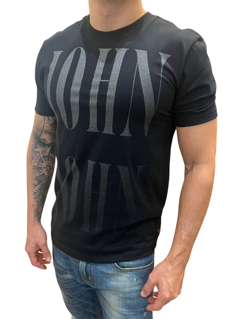 Camiseta John John RG Flame Transfer Black Masculina Preto