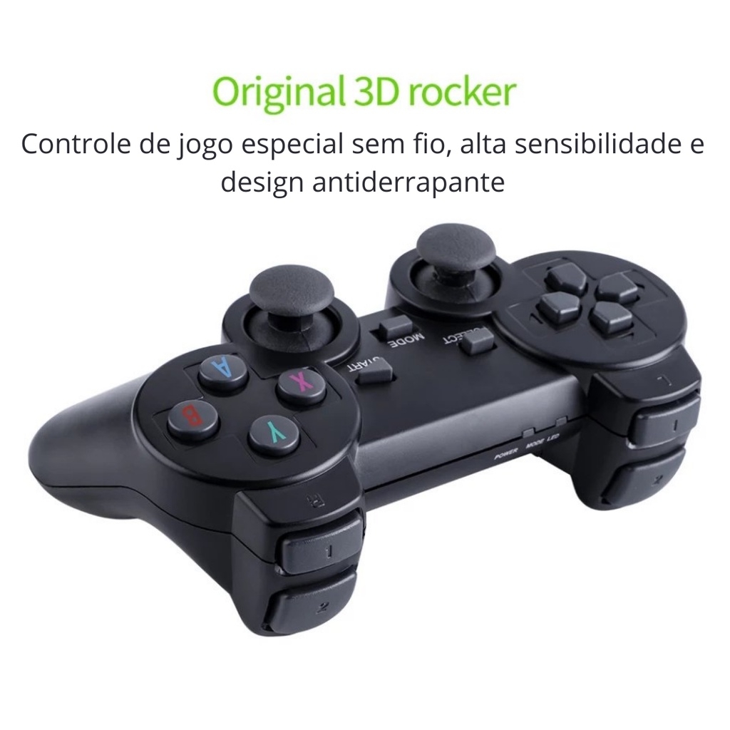 Video Game com 10.000mil Jogos + 2 Controles + Sistema 4K