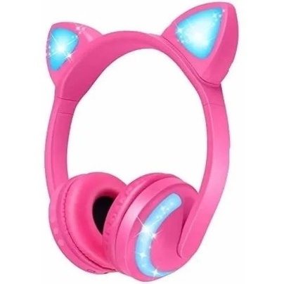 Fone de Gatinho Headphone Bluetooth Orelhas de Gato com LED XTrad LC-831