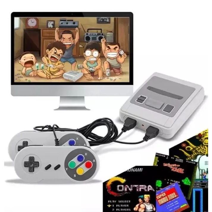 Video Game Super Mini 620 Jogos Retro 8 Bits 2 Controles Nitendo