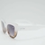 Óculos de Sol Gatinho em Acetato Branco Animal Print - Dricastro