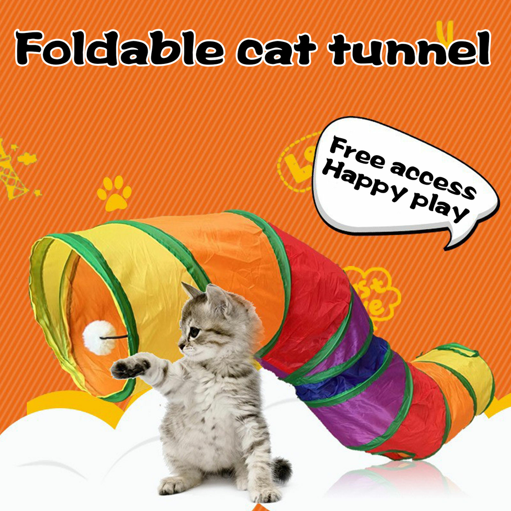 O túnel dobrável do animal de estimação do túnel do jogo do gato