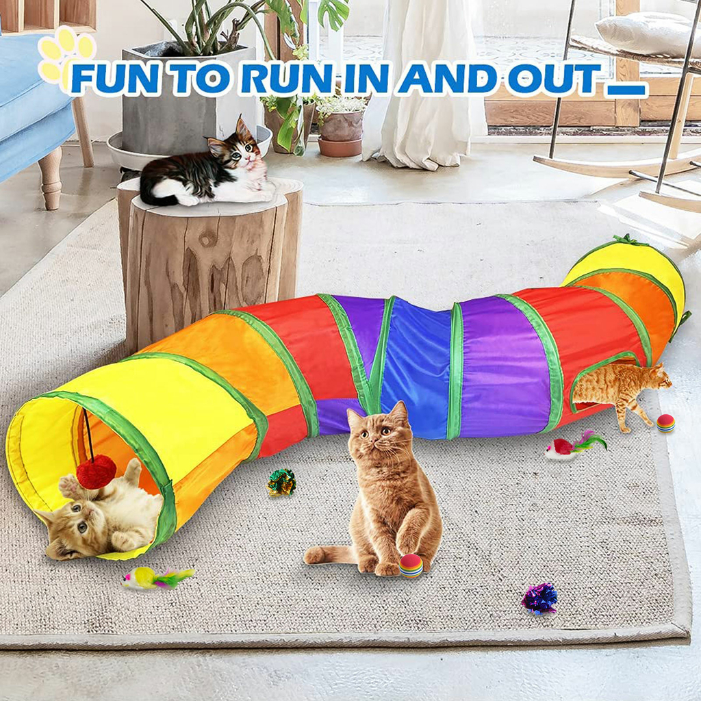 Brinquedo do túnel do jogo do gato | Túneis para gatos Tubo Brinquedos para  gatos,túnel aventura dobráveis para animais estimação para gatos