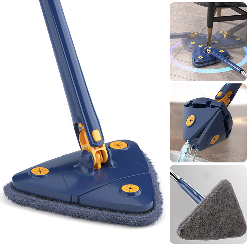 Limpador e Esfregão Triangular Mop Ajustável Giratório Vortex 360° + 2  Refil – Minha loja