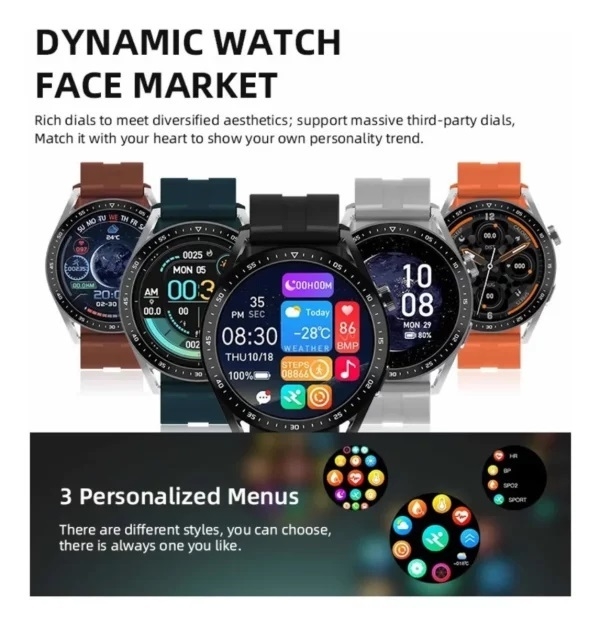Smartwatch Moderno Para Homens E Mulheres, Relógio Inteligente Com